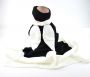 3D children's knitted blanket 73*108 - Black&White Bunny
