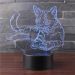 3D LED night light CAT touch + remote control