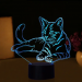 3D LED night light CAT touch + remote control
