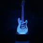 3D LED night light guitar 7 colors + touch + remote control