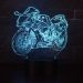 3D LED night light motorcycle speeder 7 colors + black base touch + remote control