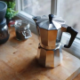 Aluminium coffe pot, 600ml 12 cups, silver