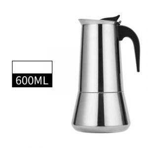 Aluminium electric coffe pot, 600ml 12 cups, silver