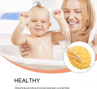 Baby bath sponge - yellow