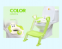 Baby potty seat ladder - green color