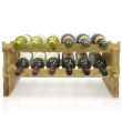 Bamboo 2-Tier Stackable Wine Rack - HY1814