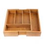 Bamboo 5-cell storage box adjustable - HY1204