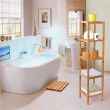 Bamboo Bathroom Organizing Shelf - 13*13*57.6 cm - HY2308