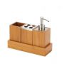 Bamboo Bathroom Wash Sets Container - HY2443