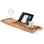 Bamboo Bathtub Caddy Tray with Extending Sides - HY2106