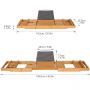 Bamboo Bathtub Tray Bath Table Adjustable Caddy Tray - HY2112