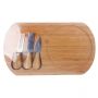 Bamboo board with 3 Pieces cutlery - HY1126