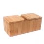 Bamboo Double Square Spice Box - ZM3602