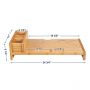 Bamboo Monitor Stand with Adjustable Organizer- HY3112