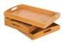 Bamboo Rectangle Butler Serving Tray With Handles - HY1902