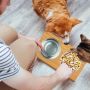 Bamboo Wooden Pet Food Tray - HY5102