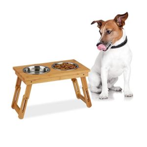 Bamboo Wooden Pet Food Tray - HY5103