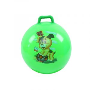 bouncing ball with handle 45cm -- green