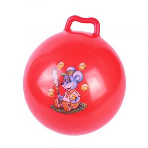 bouncing ball with handle 45cm -- red