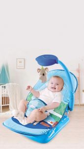 Bujaczek/ leżaczek dla niemowląt - niebieski