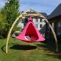 Cacoon outdoor tourism camping tree janging hammock 150*150cm dark pink
