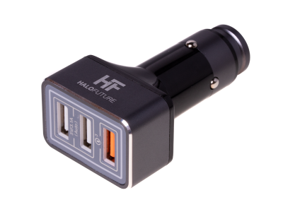 HF-1017 - Car charger USB HEDO 3xUSB 3A - black