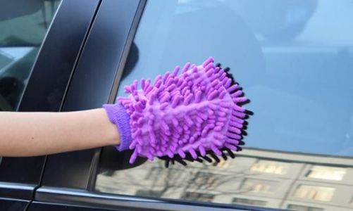 Car washcleaning glove - purple