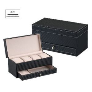 Casserge leather 4pcs watch storage box 22*10,7*11cm - black