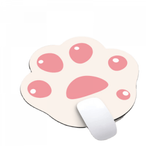 Cat paw mousepad 280*255mm - pink