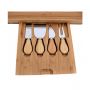 Cheese Board Set with Hidden Slide Square Shape - HY1105