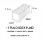 Clothing Storage Box - Black 11 Grids for Socks 32*12*12CM