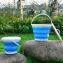 Collapsible Bucket - 5L Blue (with Cover)