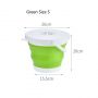 Collapsible Bucket - 5L Green (with Cover)
