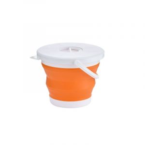Collapsible Bucket - 5L Orange (with Cover)