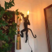 Creative wall lamp- right hand wall monkey (without bulb)-Black