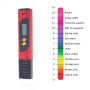 Cyfrowy miernik, tester pH wody - czerwony