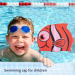 Czepek pływacki dla dzieci rybka - czerwony