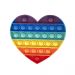 Desktop Silicone Brain-training Toys - Heart Colorful (Silicone bubble)