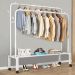 Doublel freestanding clothes hanger 150x154 cm - white