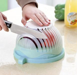 Draining fruit salad cutting bowl (Light Blue Color)