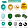 Duża girlanda balonowa 142 balony- zielona