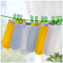 Elastyczna linka do suszenia prania z 12 klamerkami - zielona