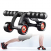Four wheeled fitness abdomen muscle wheel, break pad, kneeling pad