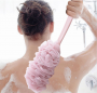 Gąbka / myjka do mycia pleców na rączce - różowa