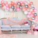Girlanda balonowa 120 balonów Premium – biało różowa