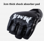 Half finger boxing MMA gloves- Black