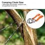 Hand saw zipper Outdoor camping gear - orange