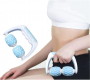 Handheld massager fitness relaxing roller 2 rolls - white/light blue