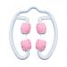 Handheld massager fitness relaxing roller 4 rolls - white/pink