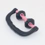 Handheld massager fitness relaxing roller - black/pink